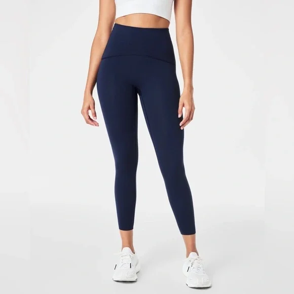 SPANXshape™ Booty Boost® 7/8 Leggings Navy Blue Size Medium - Picture 4 of 13